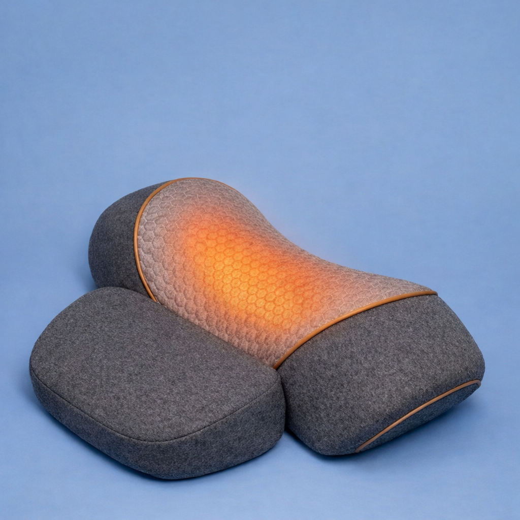 Heated neck massager for neck pain relief and muscle relaxation