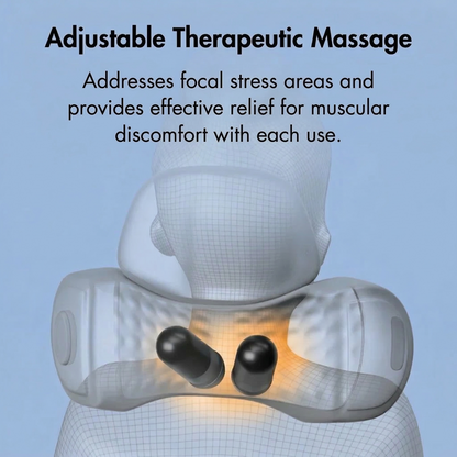 Neck decompression massager reducing pressure in the cervical spine