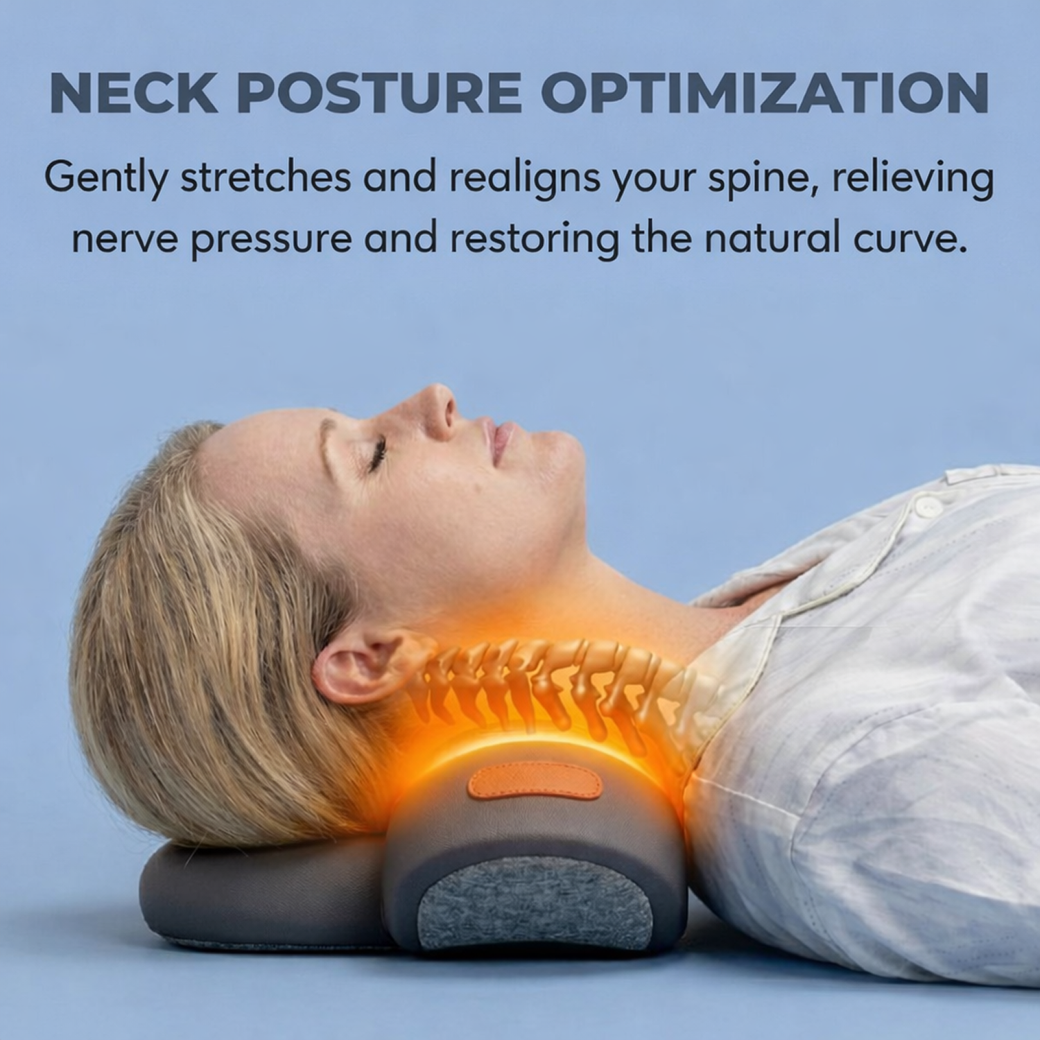 Neck pain relief massager device relaxing tight neck muscles