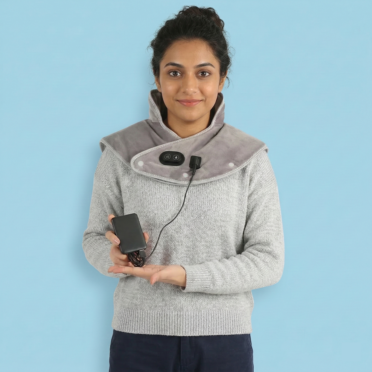 Neck and shoulder heating pad designed for daily wellness and recovery