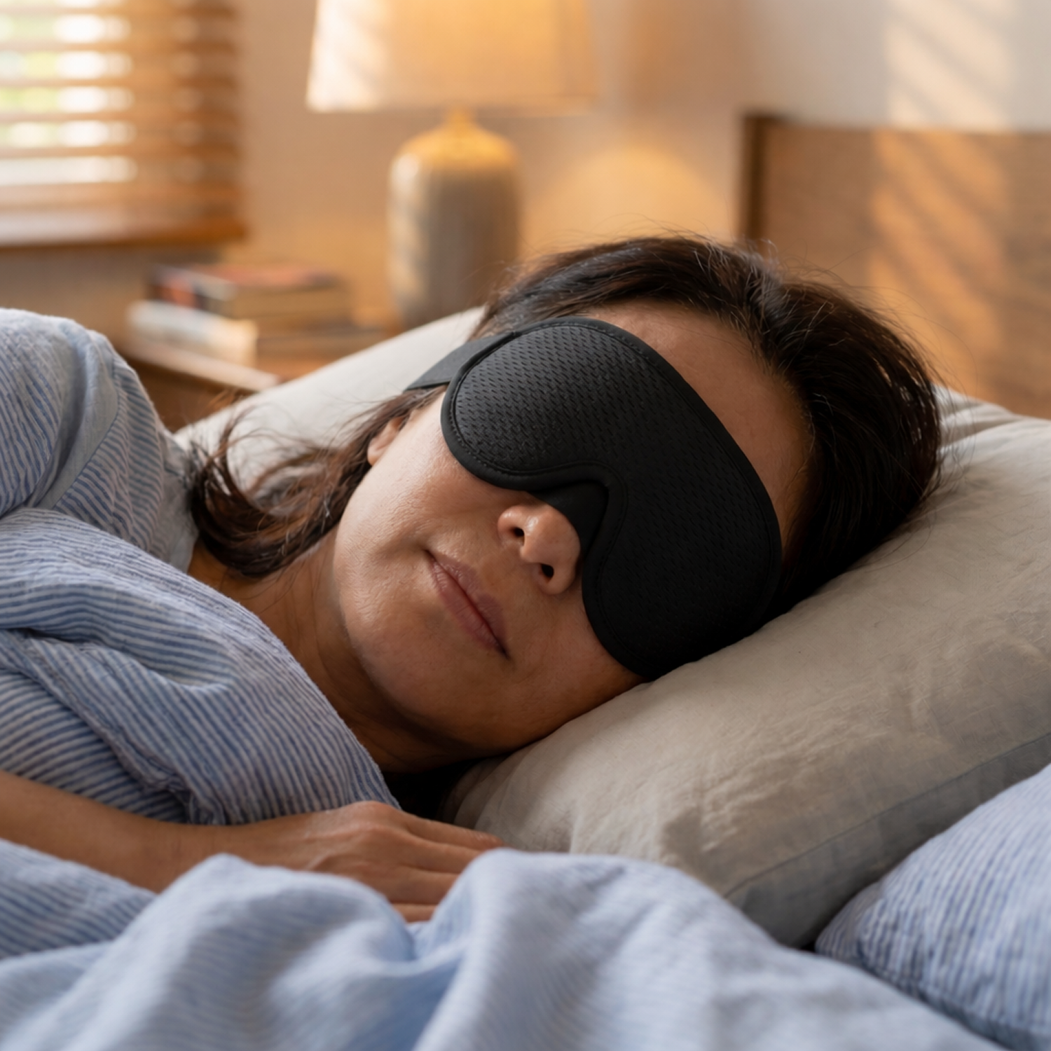Soft breathable sleep eye mask providing comfortable light blocking during sleep