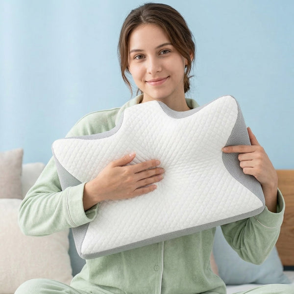 Vellora cervical sleep pillow supporting neck alignment and muscle relaxation
