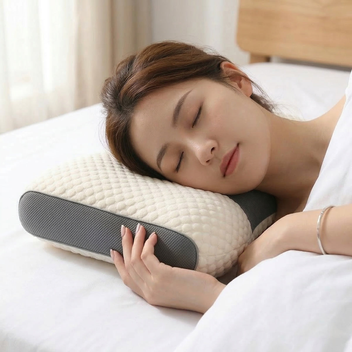 Vellora neck pain relief pillow helping reduce tension and improve sleep comfort